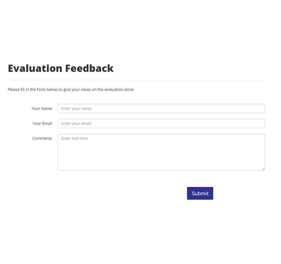 Step 12: Feedback Form