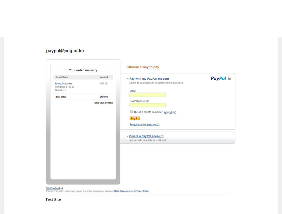 Step 4: Paypal Login