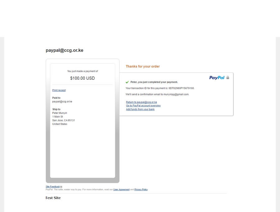 Step 6: Payment Completion